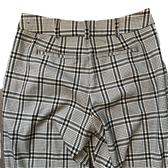 Abercrombie & Fitch Size Medium Pants Plaid Tartan High Waist Ankle Trouser - Picture 8 of 9